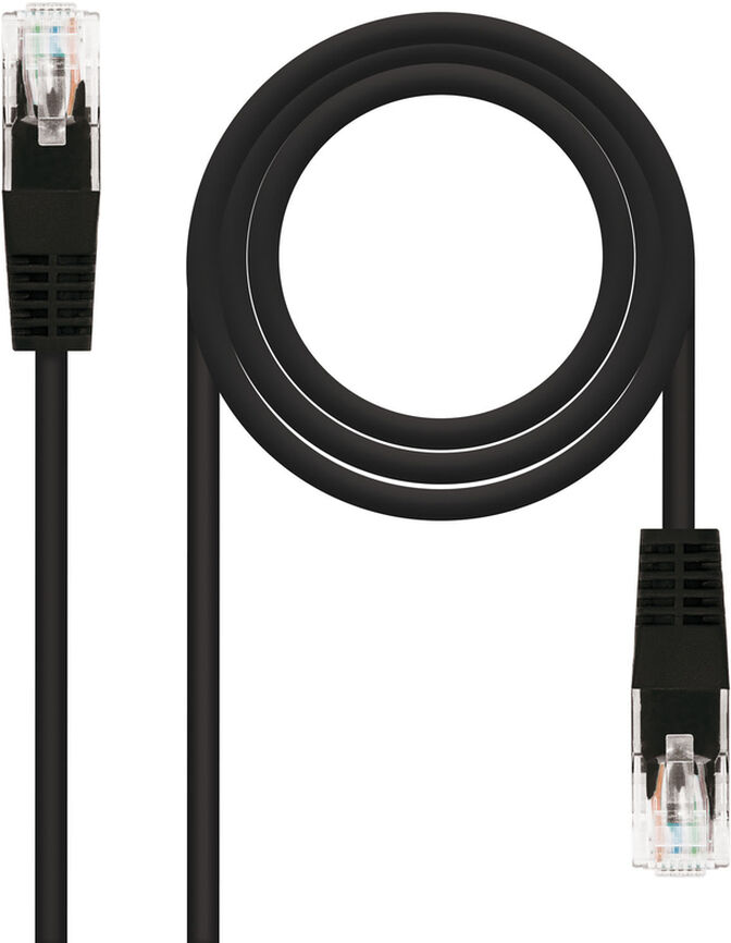 Cable de Red NanoCable RJ45 UTP CAT.5E AWG24 3 M Negro image number 0