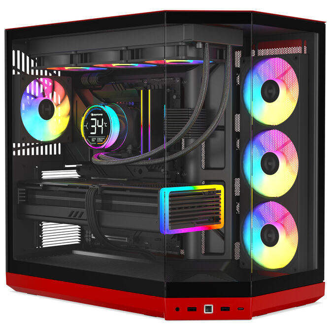 Caja E-ATX Hyte Y50 Vidrio Templado Wild Cherry image number 1