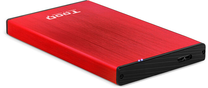 Caja Externa HDD Tooq 2.5" SATA (9,5mm) - USB 3.0/3.1 Gen 1 Rojo Metalizado image number 1