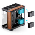 Caja ATX Jonsbo TK-4 Madera Vidrio Tempelado Negro image number null