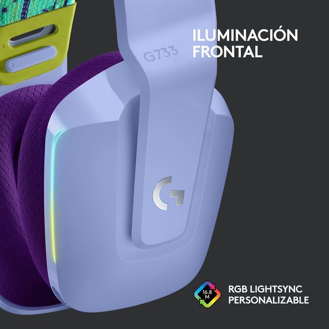 Auriculares Logitech G733 RGB Lightspeed Wireless Lila image number 19