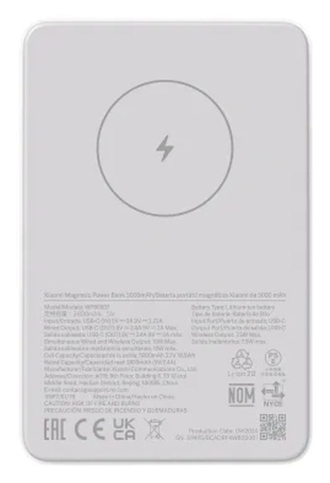 Xiaomi Magnetic Power Bank 5000mAh - Bater&iacute;a Port&aacute;til 20W con MagSafe image number 0