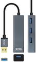 Hub USB 3.0 NanoCable 4x USB 3.0 Type A 10 CM Aluminio image number null