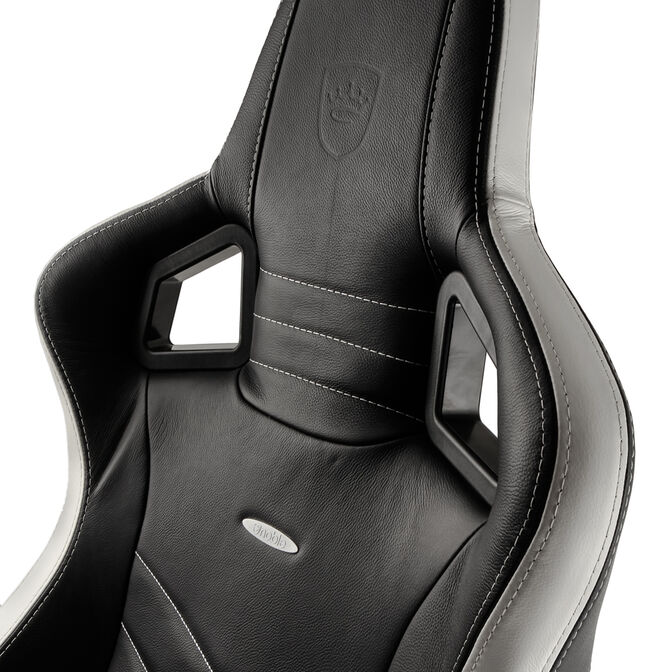 Silla noblechairs EPIC Real Leather - Negro / Blanco / Rojo image number 16