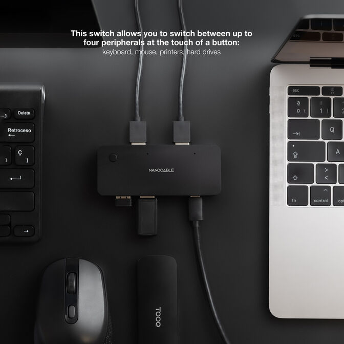 Switch Conmutador Nanocable 2x USB 3.0 a 2xUSB-A 3.0 + 2x USB-C 3.0 image number 3