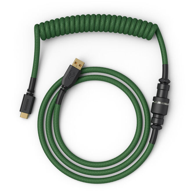 Cable Coiled Glorious USB-C para USB-A , 1,37m - Forest Green image number 1