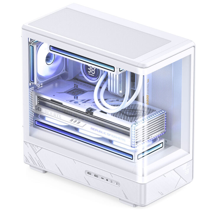 Caja Micro-ATX Jonsbo D200 Vidrio Templado Blanco image number 6