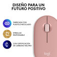 Rat&oacute;n Logitech Pebble 2 M350s Bluetooth Rosa image number null