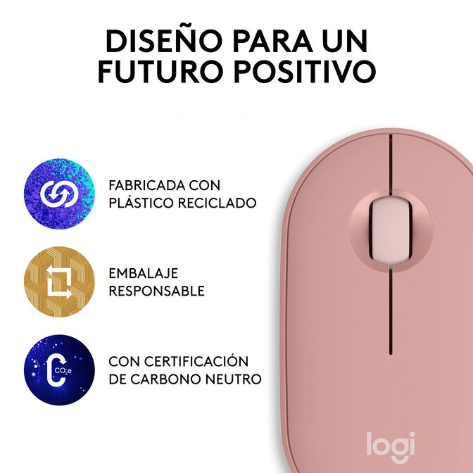 Rat&oacute;n Logitech Pebble 2 M350s Bluetooth Rosa image number 11