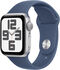Smartwatch Apple Watch SE (2024) GPS 40mm Aluminio Plata c/ Correa Deportiva Azul Denim - S/M