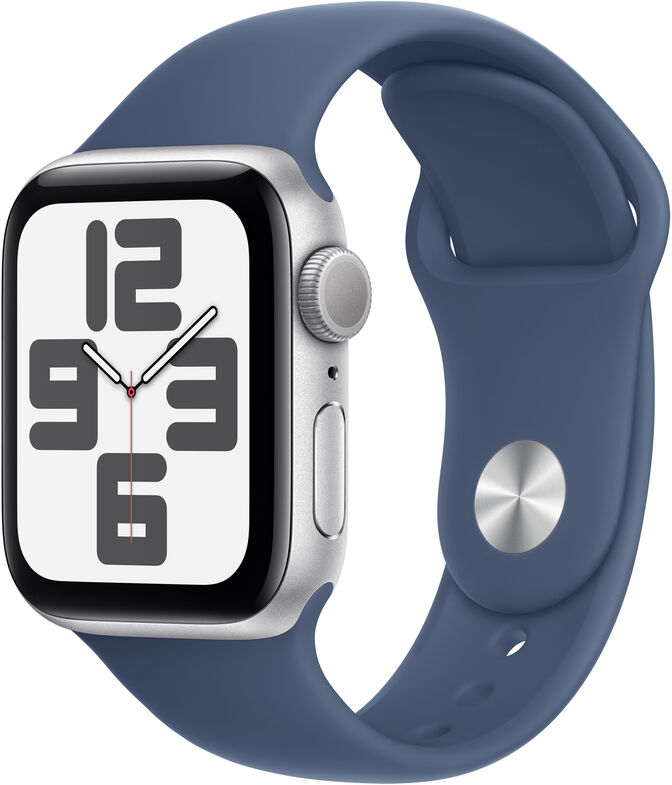 Smartwatch Apple Watch SE (2024) GPS 40mm Aluminio Plata c/ Correa Deportiva Azul Denim - S/M image number 0