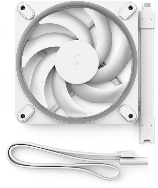 Ventilador Fractal Design Momentum 12 120mm 2200RPM 8 Pinos RGB Blanca image number 3
