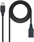 Cable USB 3.0 Nanocable USB-A M/F 3 M Negro image number null