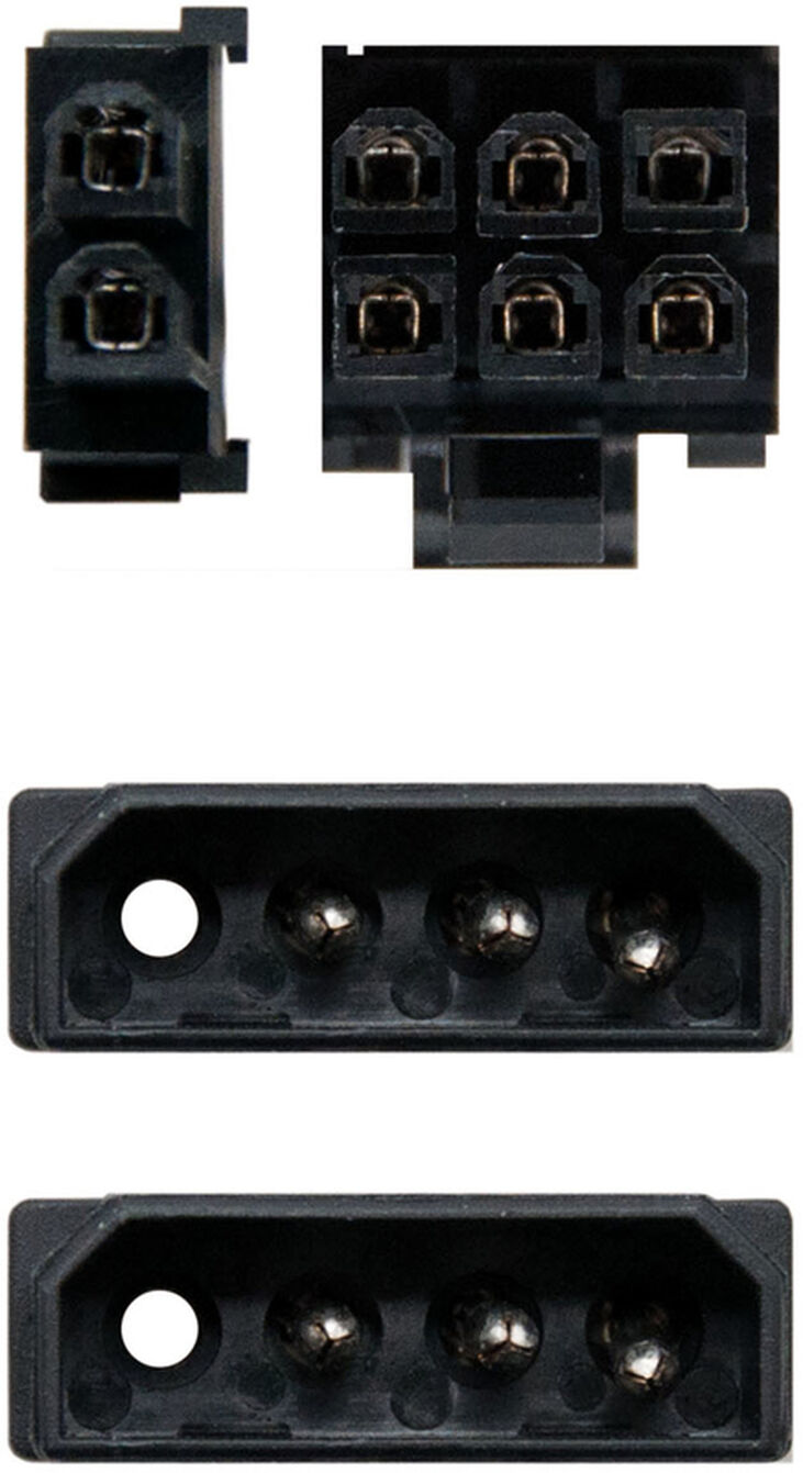 Cable Placa Gráfica NanoCable - 2x 5.25"M para PCI-E (Molex 6/2Pinos) M 20 CM image number 1