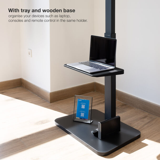 Soporte Suelo Fixo Tooq MOON 37" a 75" M&aacute;x. 40Kg Negro image number 10