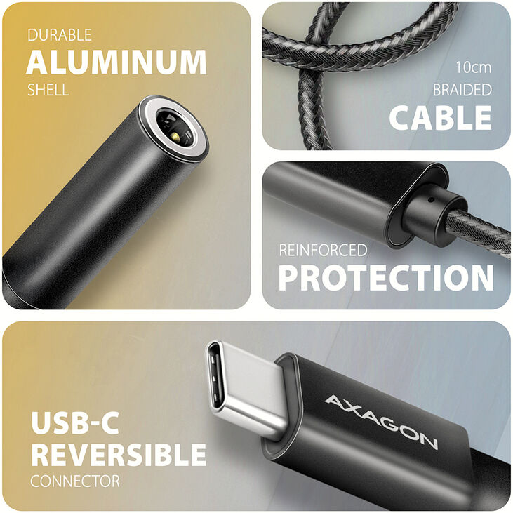 Adaptador Audio AXAGON ADA-HC USB-C - 3.5mm (F) conector Hi-Res DAC 32bit 384kHz image number 3