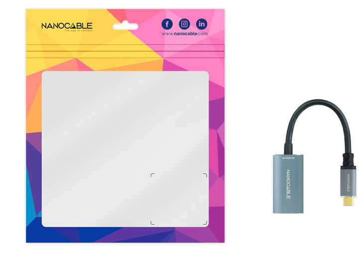 Adaptador NanoCable USB-C para DisplayPort 8K 15 CM Alumínio image number 3