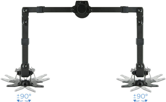 Soporte de Mesa Tooq Doble Tilt e GiRat&oacute;nrio e Altura Ajustable 13" - 32" 8Kg Negro image number 3