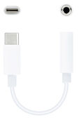 Cable Conversor de Audio NanoCable USB-C/M - Jack 3.5/F 11 CM Blanco image number null