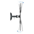 Soporte de Pared Tooq Tilt e GiRat&oacute;nrio 2 Pivots 23" a 55" Max. 30kg Negro image number null