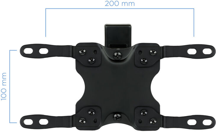 Soporte de Pared Tooq Tilt e GiRatónrio 2 Pivots 13" a 42" 190mm Max. 20kg Negro image number 3