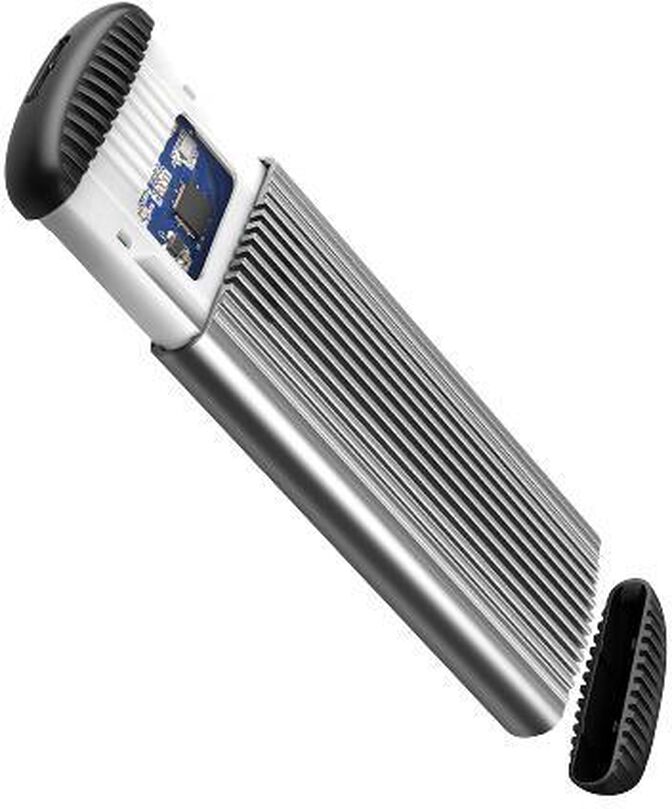 Caja SSD AXAGON EEM2-SA USB micro-B 3.2 Gen 1 - M.2 SATA SSD 30-80mm screwless RIBBED box image number 1