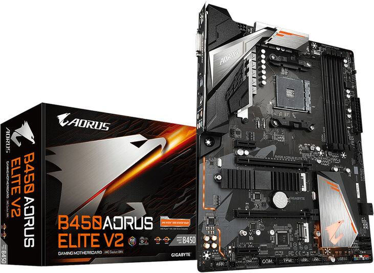 GIGABYTE B450 AORUS Elite V2 AMD B450 Z&oacute;calo AM4 ATX image number 0