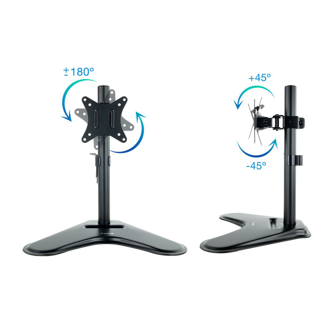 Soporte de Mesa Tabletop Tooq Tilt e Altura Ajustable 17" a 32" Max. 9kg Negro image number 5