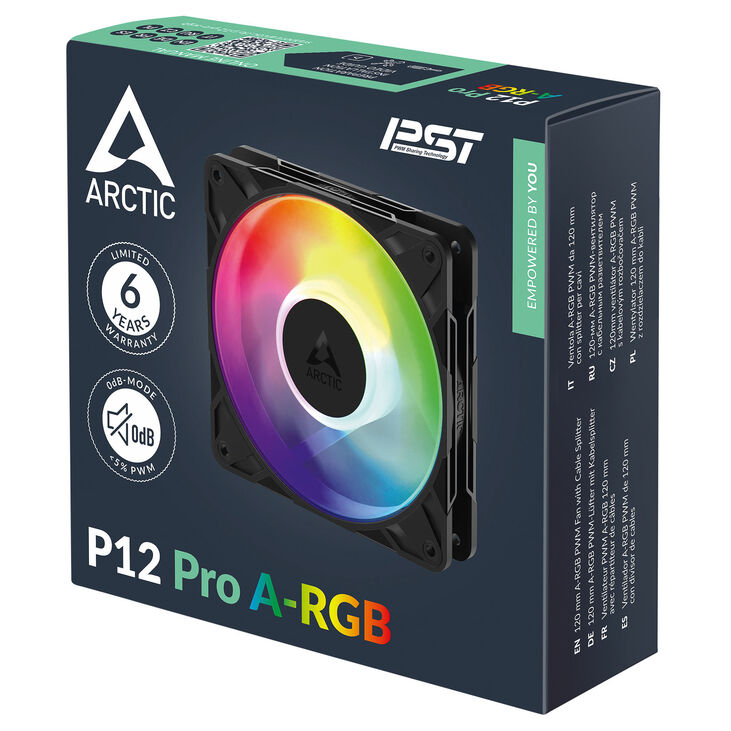 Ventilador Arctic P12 PRO PWM PST ARGB 120mm - Negro image number 7