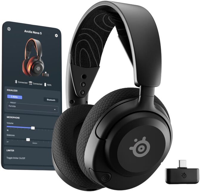 Auriculares SteelSeries Arctis Nova 5 Wireless/Bluetooth Negro image number 3