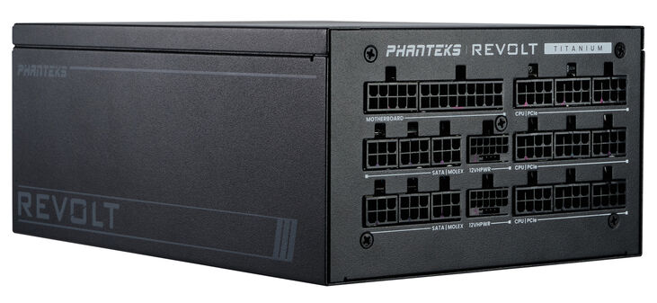 Fuente Modular Phanteks Revolt ATX 3.0 PCIe 5.0 1600W Titanium Preta (Sin Cables Incluídos) image number 0