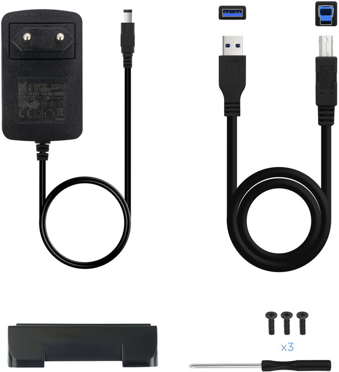 Caja Externa HDD Tooq 3.5" SATA - USB 3.0 Aluminio Negro image number 3