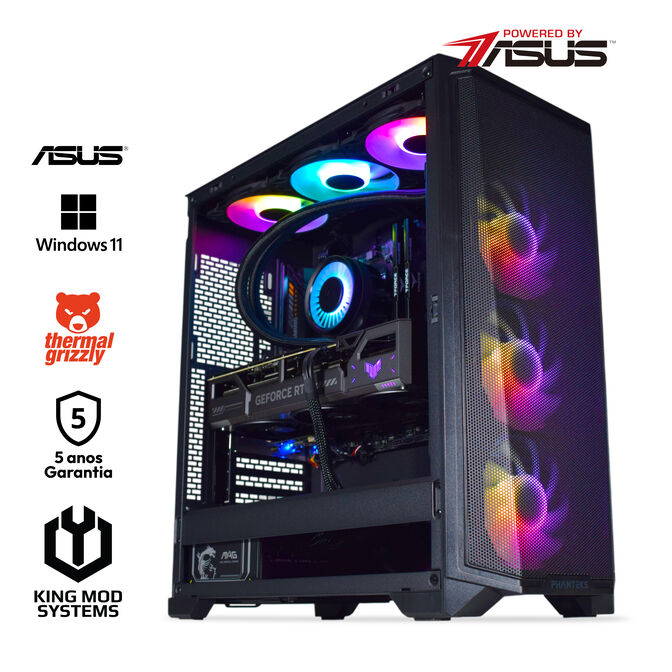 Ordenador King Mod Gamer-PC Powered by ASUS Ryzen 7 7800X3D 32GB DDR5 2TB RTX 5070 WiFi W11 image number 0