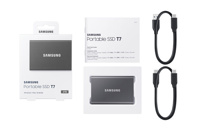 SSD Externo Samsung T7 2TB USB3.2 Gen2 Negro (1050/1000MB/s) image number 11