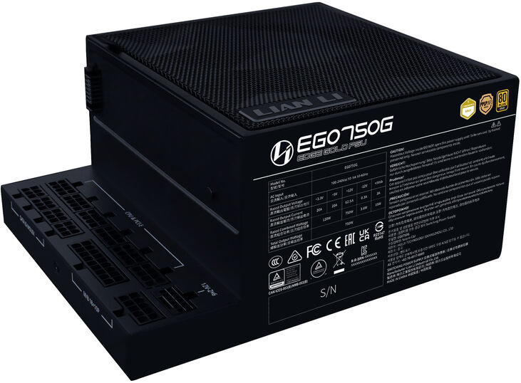 Fuente Modular Lian Li Edge 750W 80+ Gold Negra image number 0