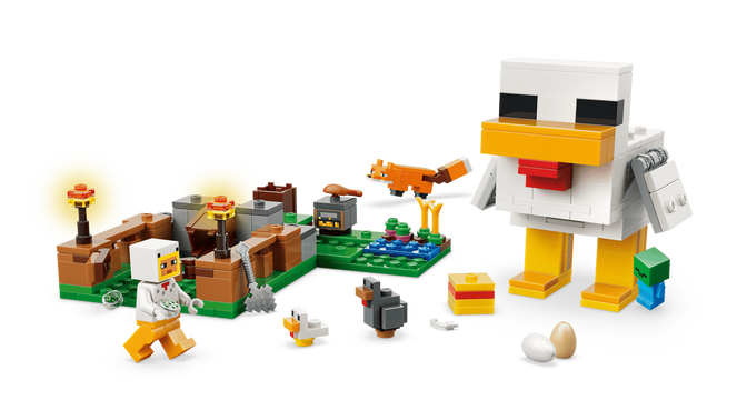 LEGO Minecraft: La Granja de Pollos, 233 Piezas (21585) image number 3