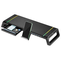 Base para Monitor Ewent Foldable RGB c/ Hub USB 3.0 Negro Base para Monitor Ewent Foldable RGB c/ Hub USB 3.0 Negro
