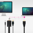 Cable Conversor Nanocable HDMI > VGA + Jack 3.5 + USB-A 1.8M Negro image number null