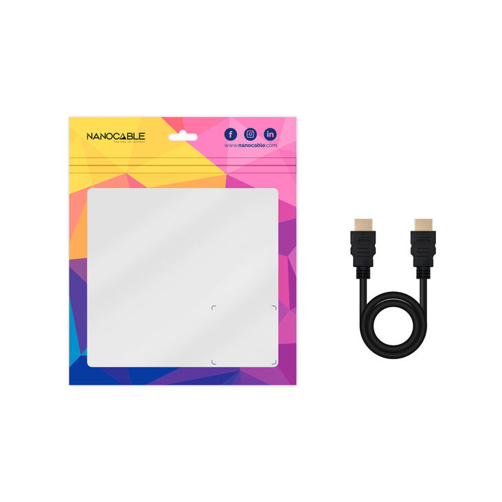 Cable HDMI V2.0 4K@60Hz 18Gbps NanoCable USB-A M/M 1.5 M Negro image number 3