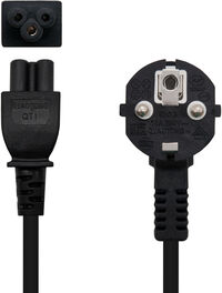 Cable de Alimentación Trevo NanoCable CEE7 Angular/M-C5/F 1.5 M Negro