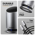 HUB AXAGON HMC-WL9 USB 10Gbps, Qi wireless charging, 3&times;USB-A, USB-C, HDMI & DisplayPort 4K/60Hz, RJ-45, PD 100W image number null