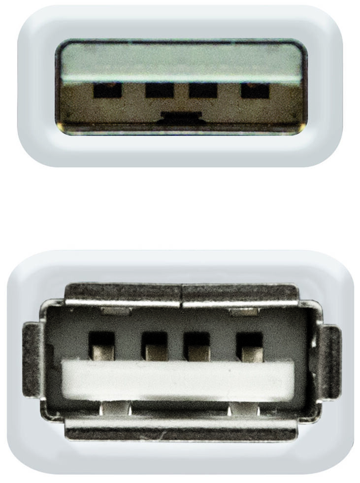 Cable USB 2.0 Nanocable USB-A M/F 3 M Bege image number 2