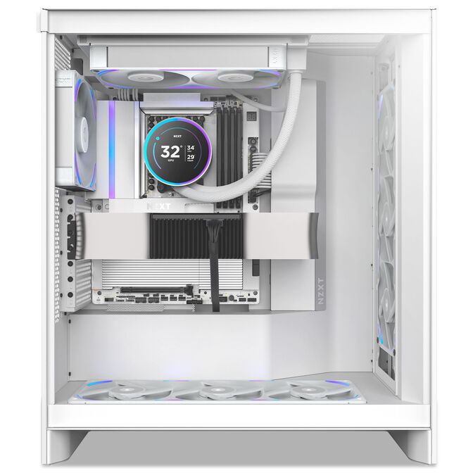Ventilador NZXT F240X Perfomance RGB Single-Frame Blancas - Duplo Vent&iacute;lador 120mm (240mm) image number 7