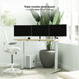 Soporte de Mesa Tooq Triple Inclinaci&oacute;n y Rotaci&oacute;n 17" a 27" M&aacute;x. 7kg para Brazo image number null