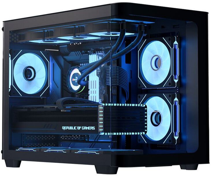 Caja Micro-ATX Aerocool P300C ARGB Vidrio Templado Negro image number 0
