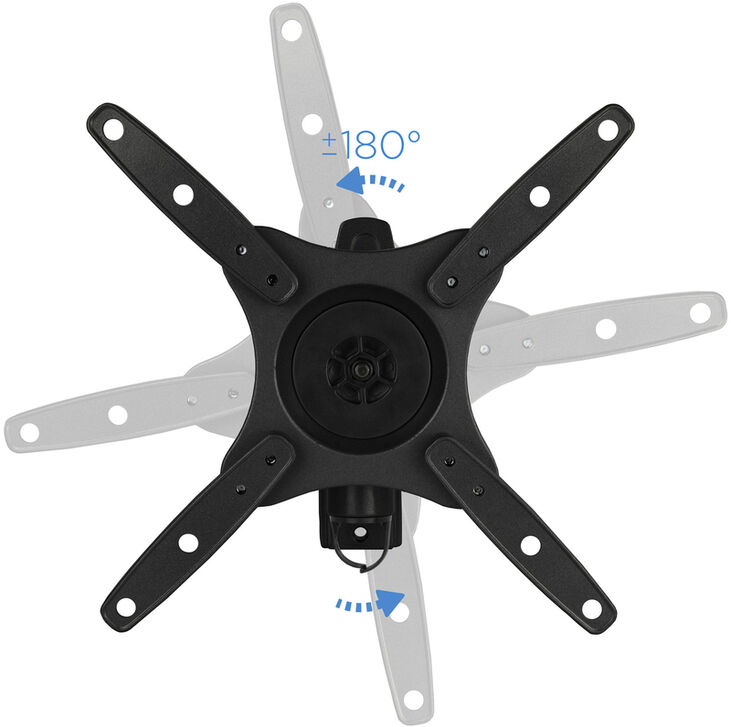 Soporte de Pared Tooq Tilt e GiRat&oacute;nrio 10" a 32" Max. 20kg Negro image number 3