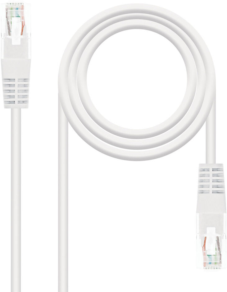 Cable de Red NanoCable RJ45 UTP CAT.5E AWG24 2 M Blanco image number 0