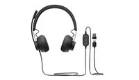 Headset Logitech Zone Wired Teams USB-C Grafite