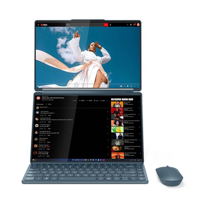 Port&aacute;til Lenovo Yoga Book 9i 14IAH10-058 2x14" Ultra 7 255H 32GB 1TB 2.8K OLED Touch 120Hz W11 +Rato+Stand+Earbuds+Sleeve image number 5