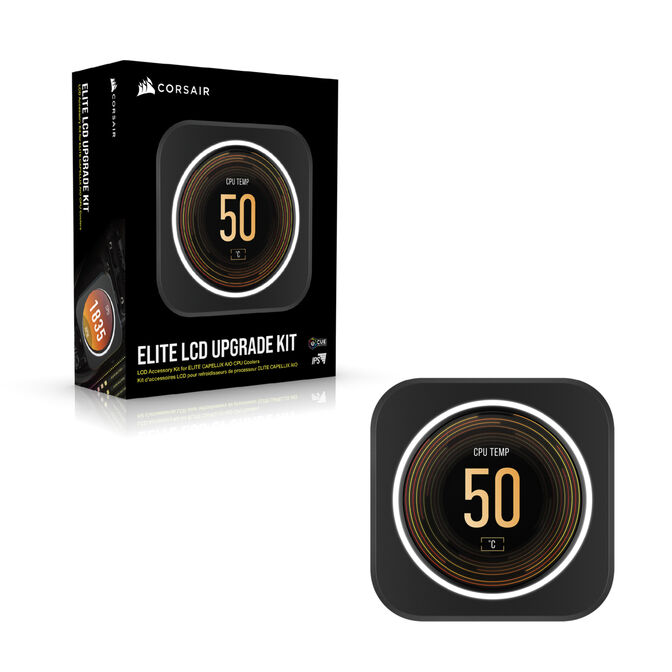 Upgrade Kit Refrigeraci&oacute;n L&iacute;quida CPU Corsair Display LCD iCUE ELITE Negro image number 1